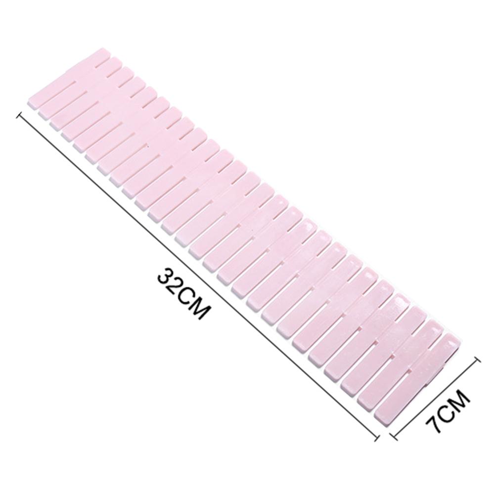 4pcs Adjustable Drawer Divider Clapboard Partition Socks Office Separator Closet Wardrobe For Underwear Belt Space Organiser: Pink 32x7cm