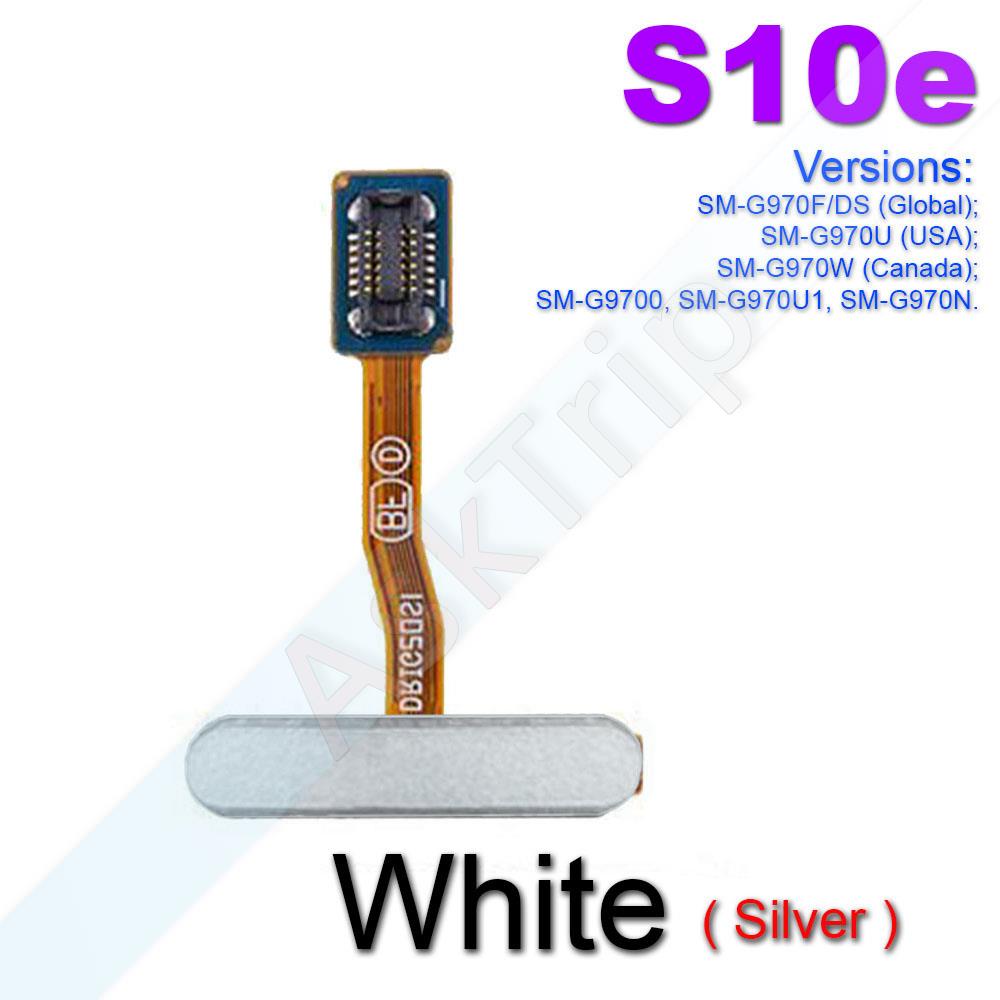 Sensor de huella dactilar Flex, botón trasero Original, para Samsung Galaxy S10, S20 Plus, Ultra S10E, FE, G973F, G970F, G975F: S10E White