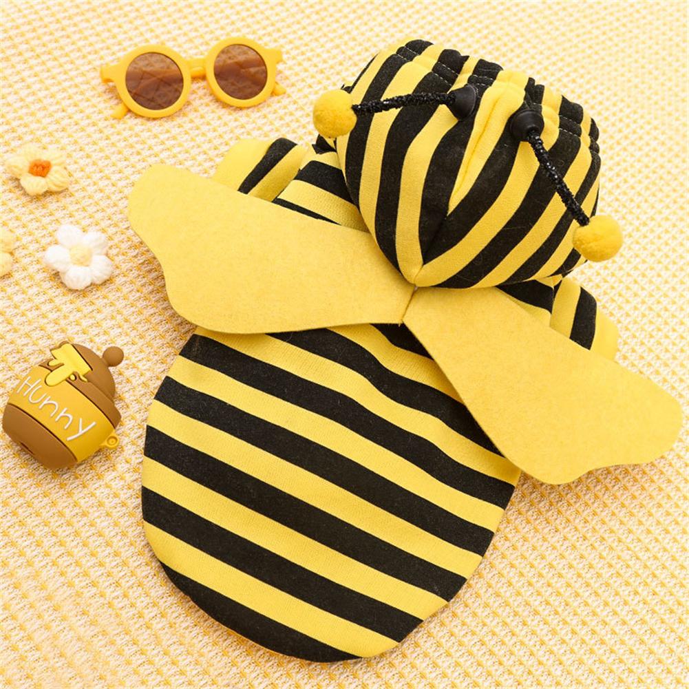 Ropa cómoda con dibujos animados para perro, sudaderas con capucha para perro, ropa para mascota pequeña, parodia con estampado de abejas, para Otoño e Invierno