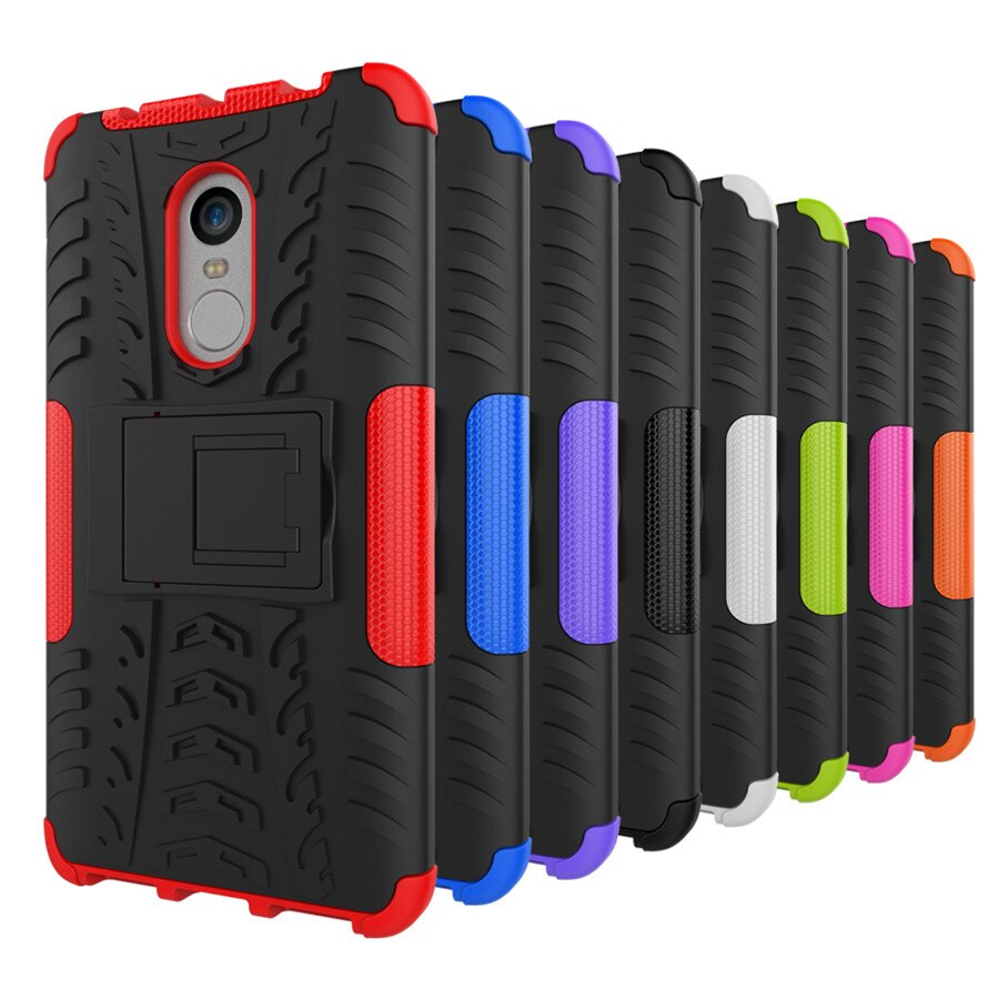 Peaktop Shockproof Armor Case For Xiaomi Redmi Note 4 Case Silicon Stand Cover 5.5" Protective Phone Case For Redmi Note 4X