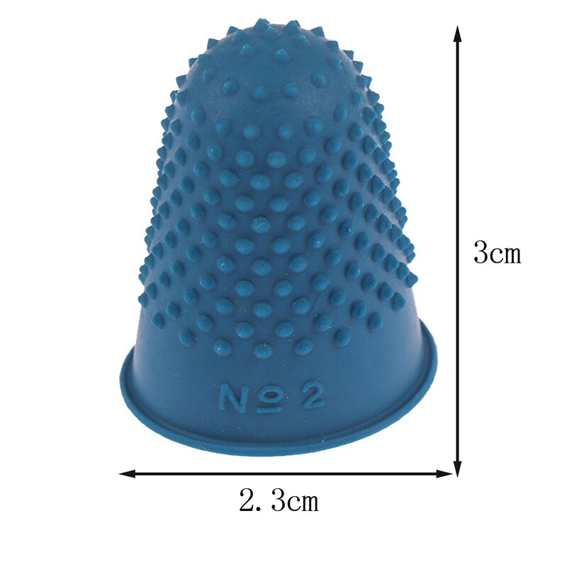 5Pcs Counting Cone Rubber Thimble Protector Sewing Quilter Finger Tip Craft Needlework Sewing Accessories: Blue