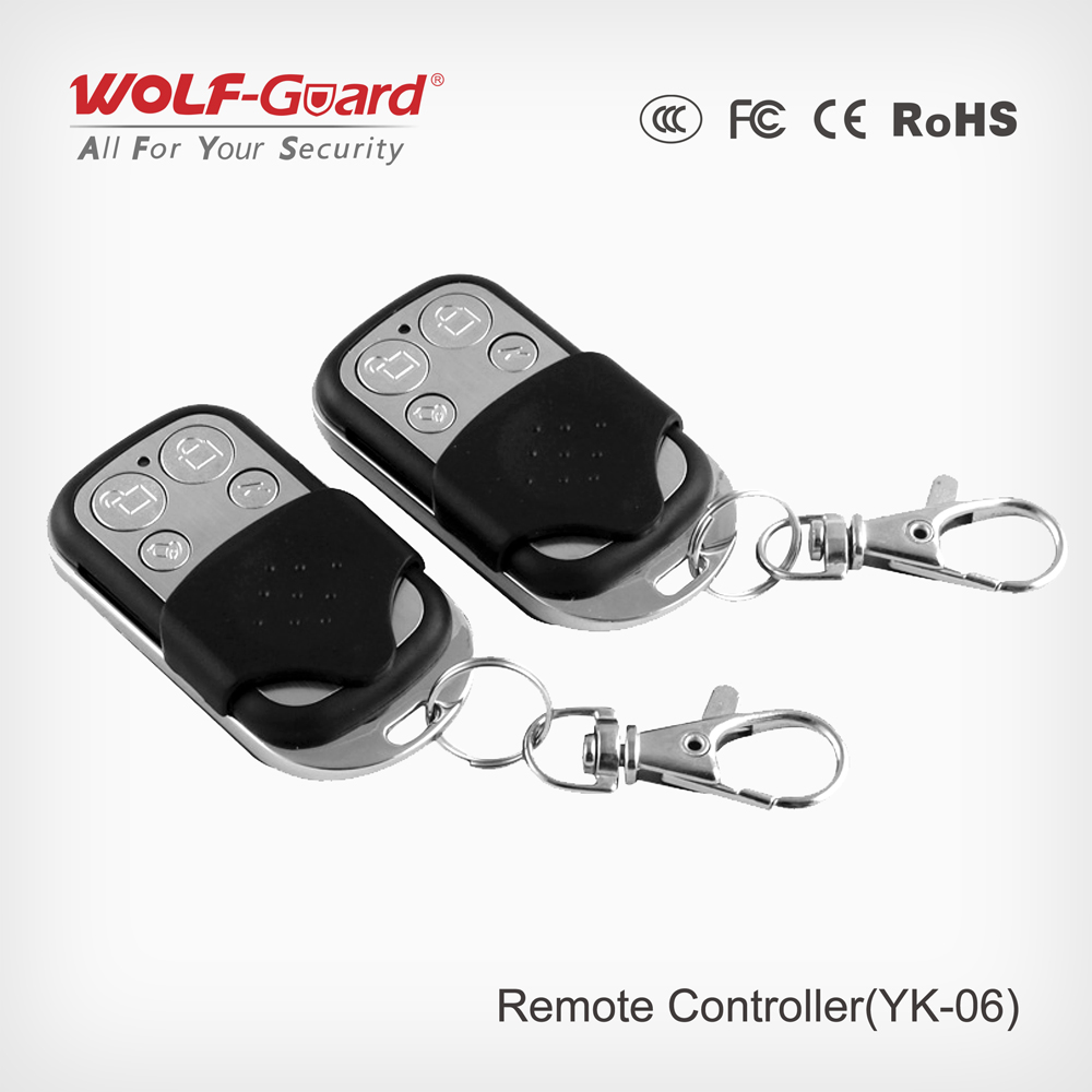 2Pcs Wolf-Guard 433MHz Wireless Remote Control Keyfobs 4 Keys Portable Accessories for Home Alarm Sceurity Burglar System