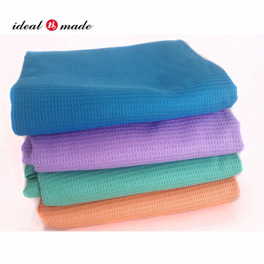 Goedkope wafelpatroon yoga handdoek fitness bikram yoga mat antislip deken oefen pilates mat outdoor yoga mat handdoek