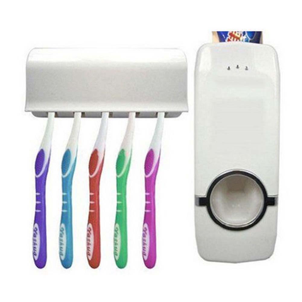 Auto Automatische Tandpasta Dispenser 5 Tandenborstelhouder Set Wall Mount Stand Tandpasta Knijper Badkamer Accessoires