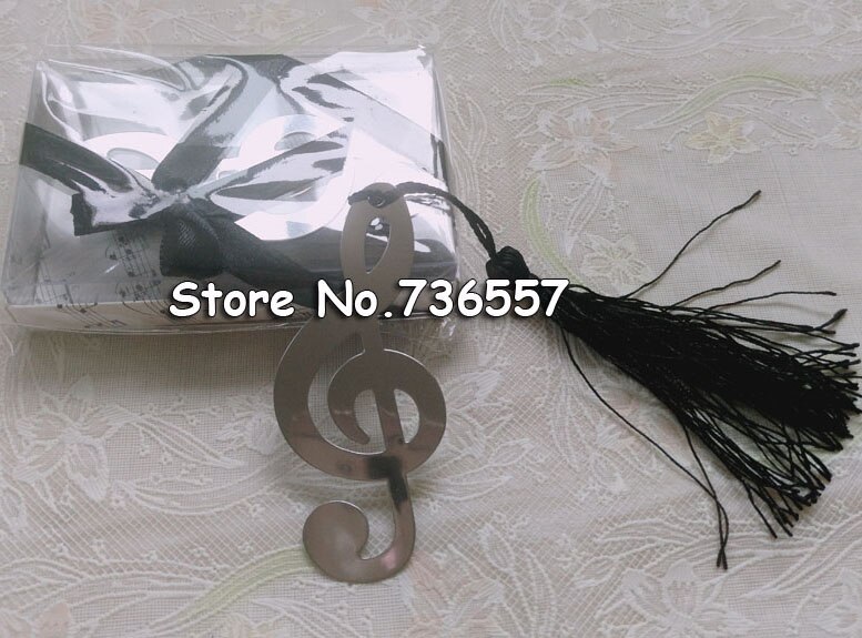 50 Uds. Marcapáginas de plata para notas musicales de cumpleaños de boda bebé baño bautismo cumpleaños favorito para los invitados recuerdo