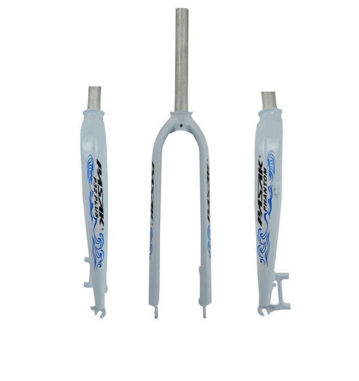 Pasak Góra widelec 26 &quot;27.5&quot; 29 &quot;aluminium sztywny widelec tarczowy MTB hamulce tarczowe wioślarz 1-1/8 700C dysk Droga widelec: biały niebieski