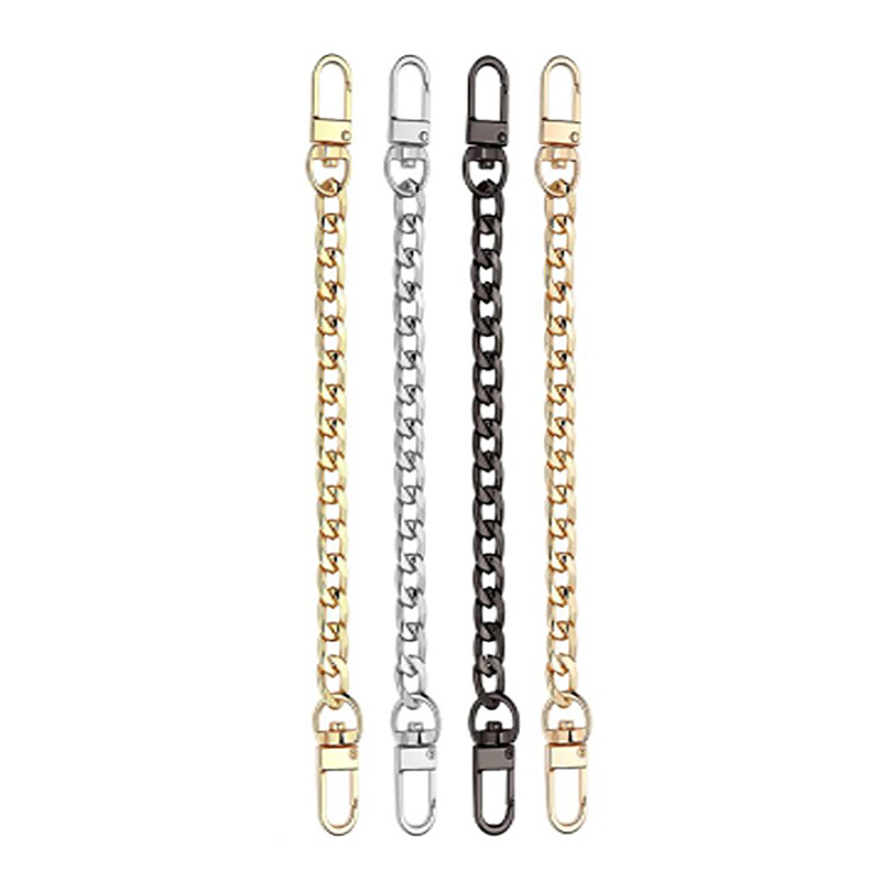 Kettentaschenriemen-Zubehör 20cm Verlängerungskette Taschenmetallkette Einfarbige DIY-Kette Langlebige Gold Silber Schwarz Gürtel