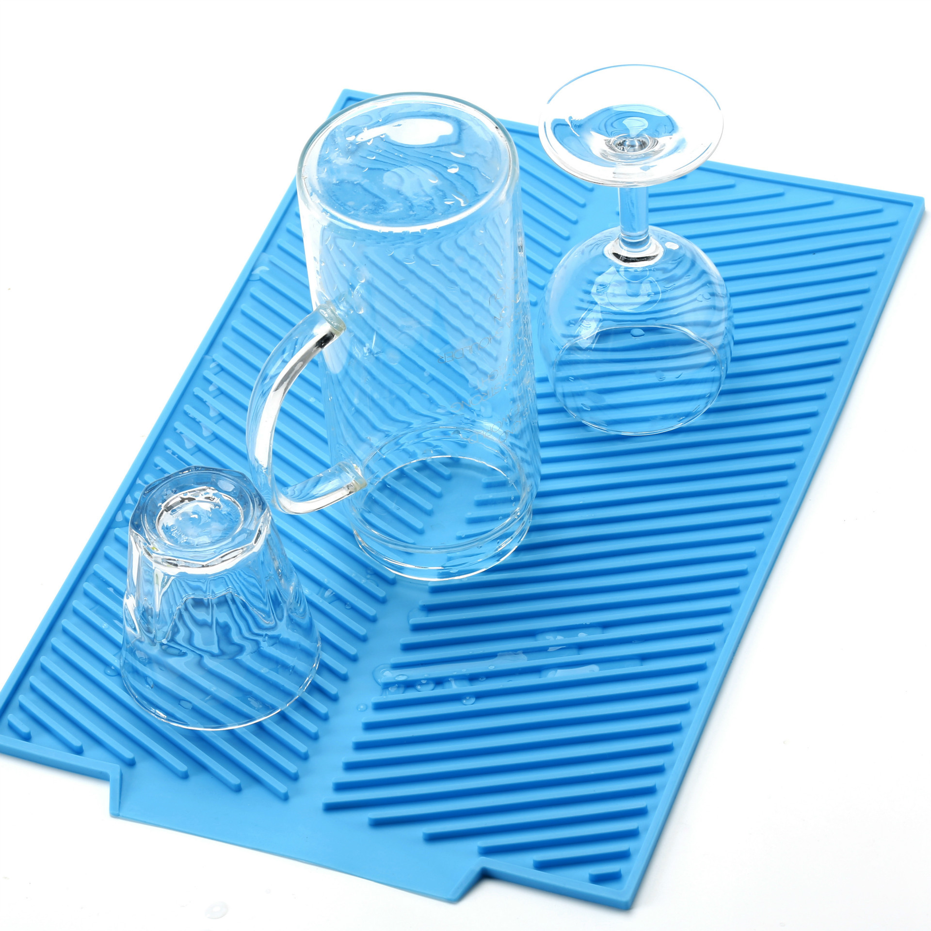 4 unids/set plato de secado de alfombra resistente al calor antideslizante de la bandeja de silicona vajilla Dishwaser de vajilla de Mat mantel 39*25cm