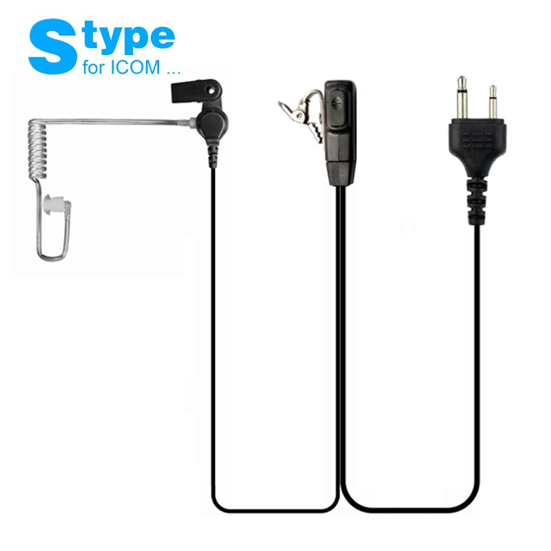 Fone de ouvido Fone De Ouvido Microfone para ICOM IC-V8 IC-V82 Cobra Vertex VX-200 tipo 2 Pin PPT Walkie Talkie S Anti-ruído tubo Acústico Do ar