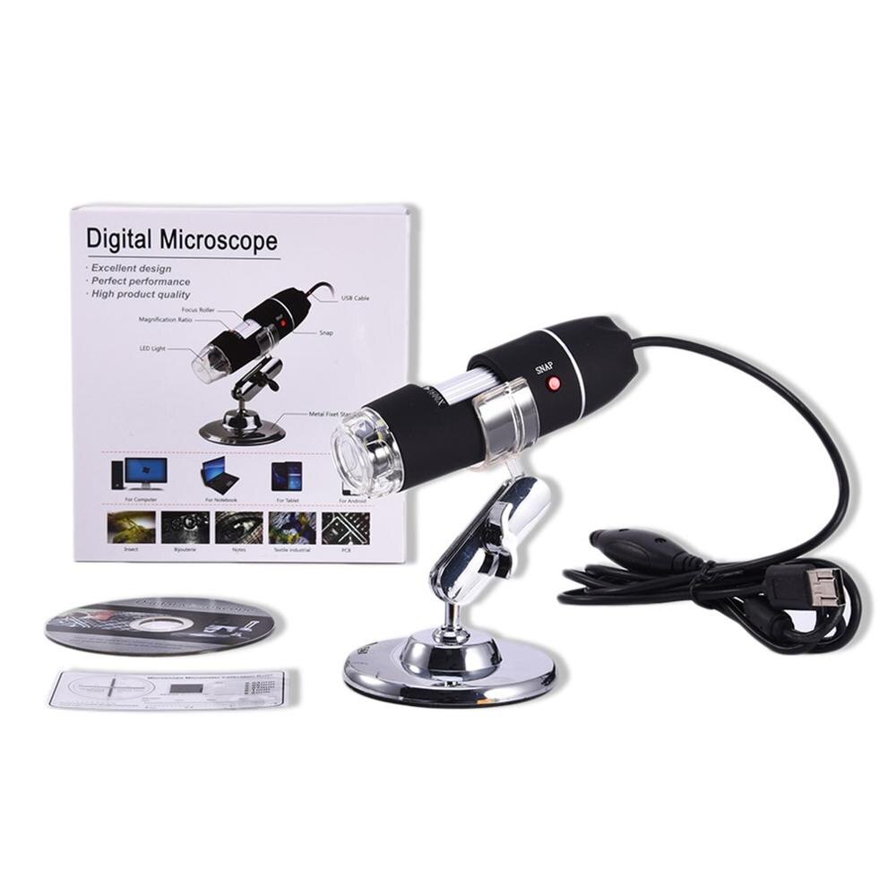 Mega Pixels 500X 1000X 1600X 8 LED Digital Microscope USB Endoscope Camera Microscopio Magnifier Electronic Microscope W/ Stand