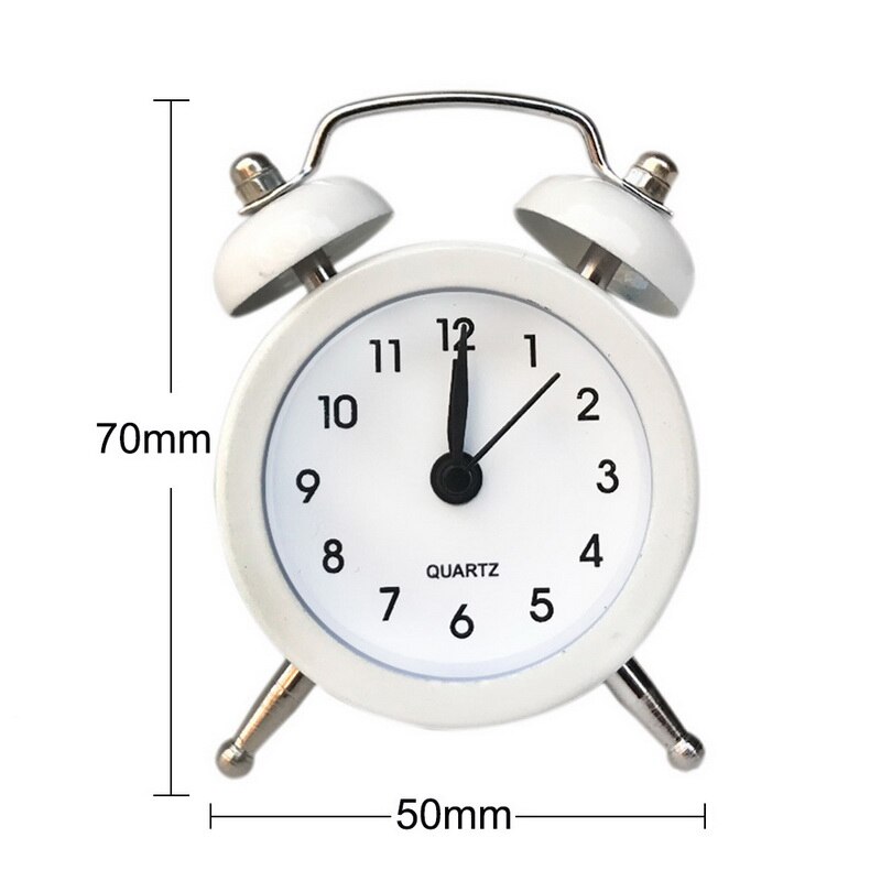 Elektronische wekker reisklok tafelklok multifunctioneel stil lcd digitaal groot scherm opvouwbaar led snooze-functie 62: Mini wit