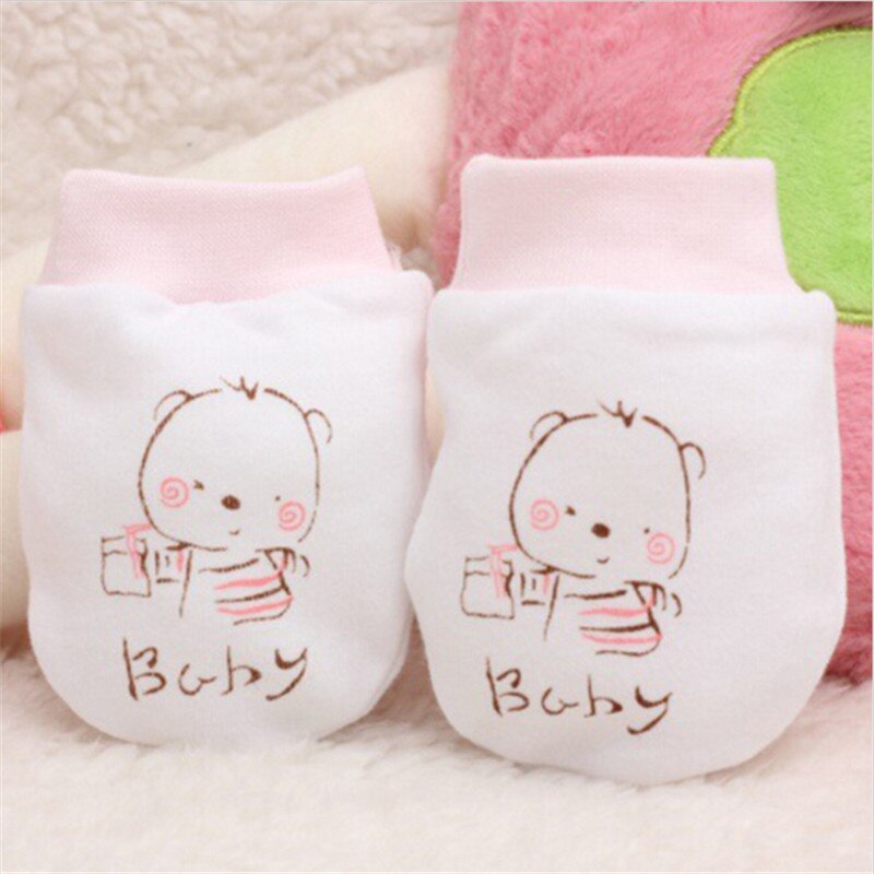 Baby Glove Cartoon Pattern Anti-grasping Gloves Newborn Protection Face Cotton Anti Scratching Gloves Newborn