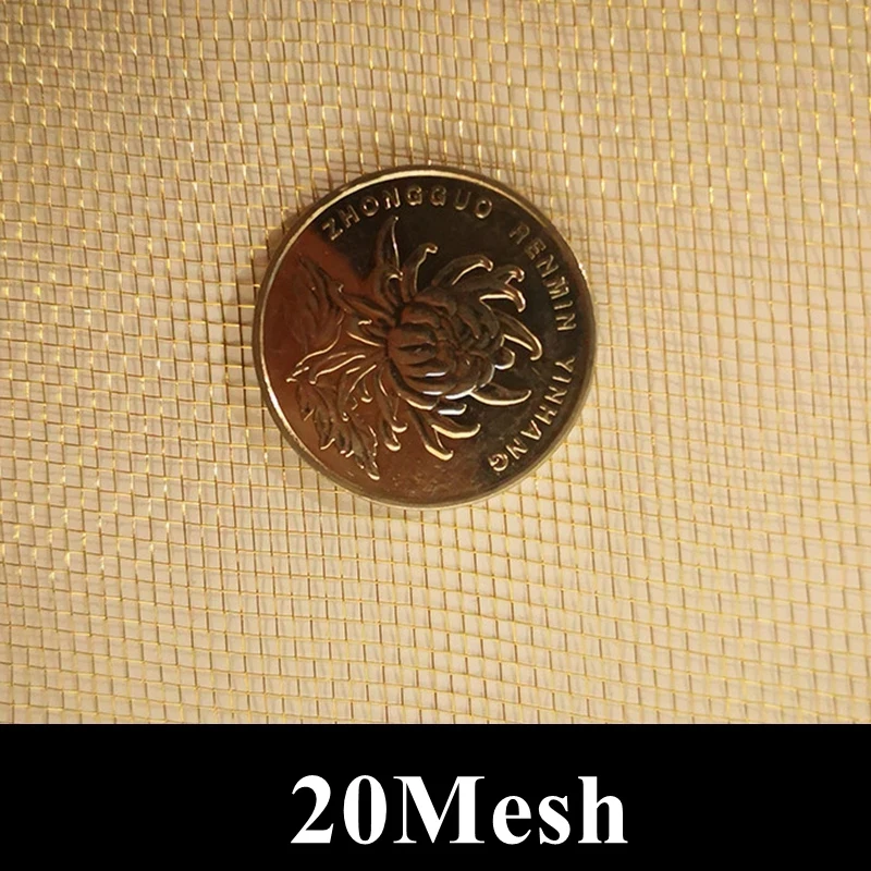 Fil métallique tissé en laiton, 20 à 200 mailles, tissus de protection, fil de cuivre, filet filtrant, outil d'écran de Signal Non magnétique: M / Black