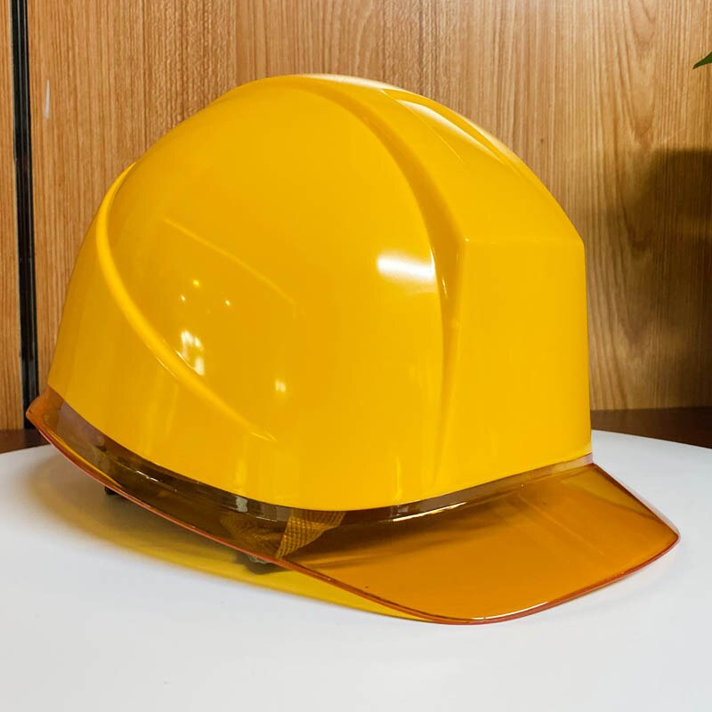 CK Tech. Safety Helmet Transparent brim Hard Hat High Strength ABS Work Cap Construction Engineering Protective Helmets: yellow