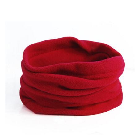 3 i 1 vinter unisex kvinder mænd sport termisk fleece tørklæde snood nakkevarmer ansigtsmaske beanie hatte: Rød