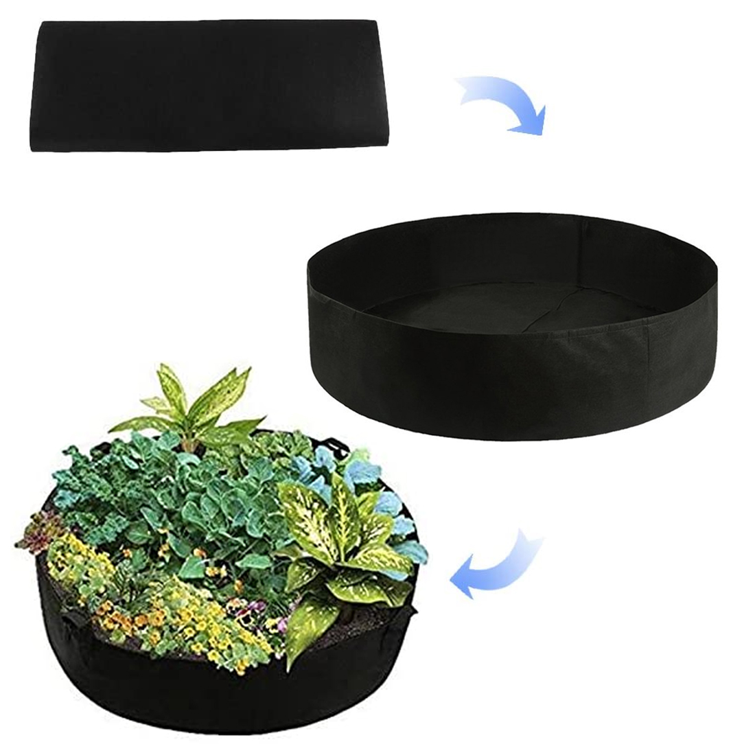 15/50/100 gallons stoffen tuinbed plantcontainer kweekzakken ademende vilt stoffen plantenbak voor planten kwekerijpot groot