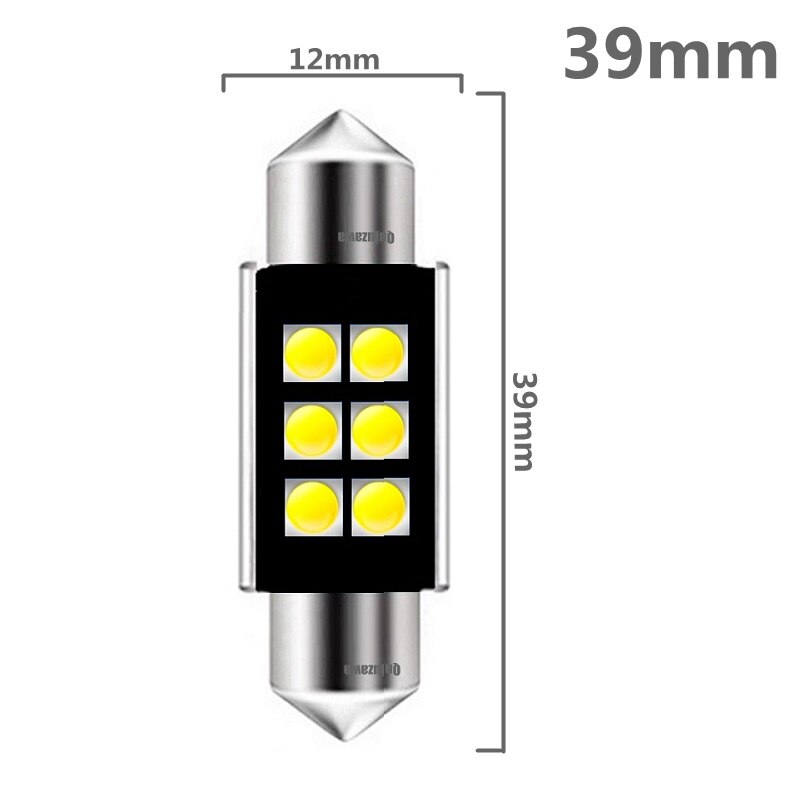 4Pcs Festoen 31Mm 36Mm 39Mm 41Mm Led Lampen C5W C10W Super Heldere Led Canbus Geen fout Auto Interieur Doom Lamp Auto Leeslampjes: 39mm