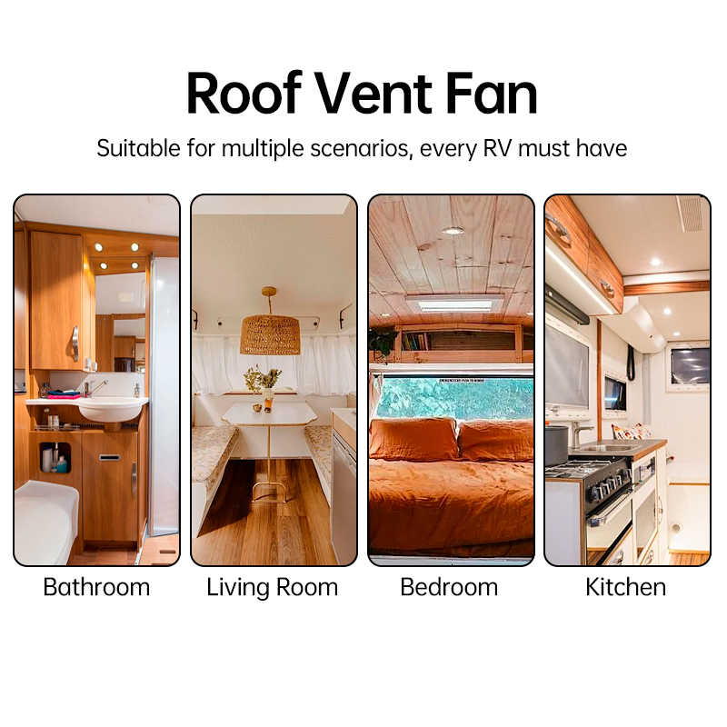 Solarventilator für Wohnmobile | Solarbetriebene Deckenventilator mit Ventilator | Für Wohnmobile, Marine, Wohnmobile, Schuppen, Anhänger (weiß)