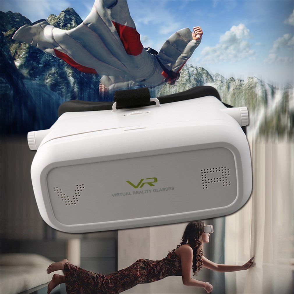 White Virtual Reality 3D Glasses Head Mount Google Cardboard For Smartphone