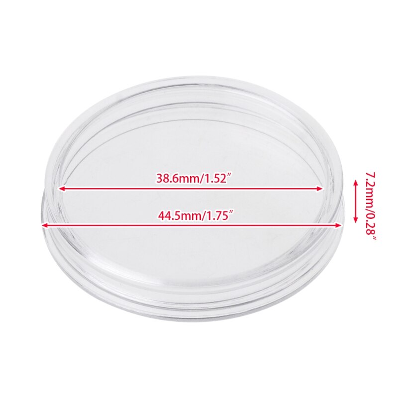 1 PC 38.6mm Round Acrylic Coin Capsule Clear Storage Holder For Silver Coin 1 oz