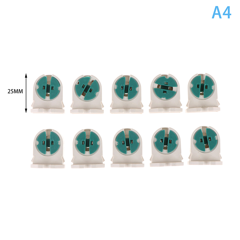 10 Pezzi casa T5 Portalampada G5 base non deviato Portalampada Resistente al Calore AC500V 2A per portato Supporto per Tubo di Luce Fluorescente: marrone