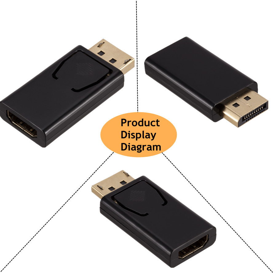 1080P DisplayPort zu HDMI Adapter Konverter Anzeige Hafen DP zu HDMI Weibliche HD TV Kabel Adapter Video Audio- für PC TV