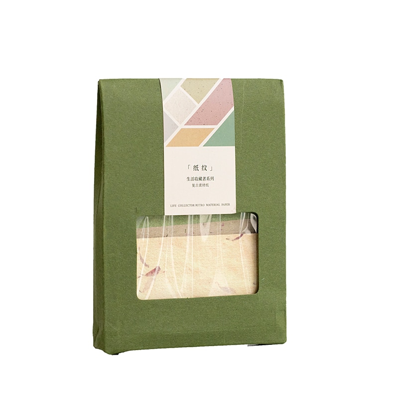 Yoofun-papeles de Material Retro, cuadrícula de Collage de libros, papel floreado, Fondo para rascar, papel decorativo para álbum de recortes, 60 unids/paquete