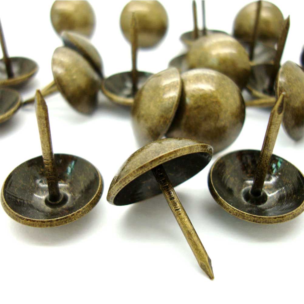 100 stk glat træ hardware dørnegl sofa smykker kiste dør antik bronze polstring søm hjemmemøbler dekorative stift stud
