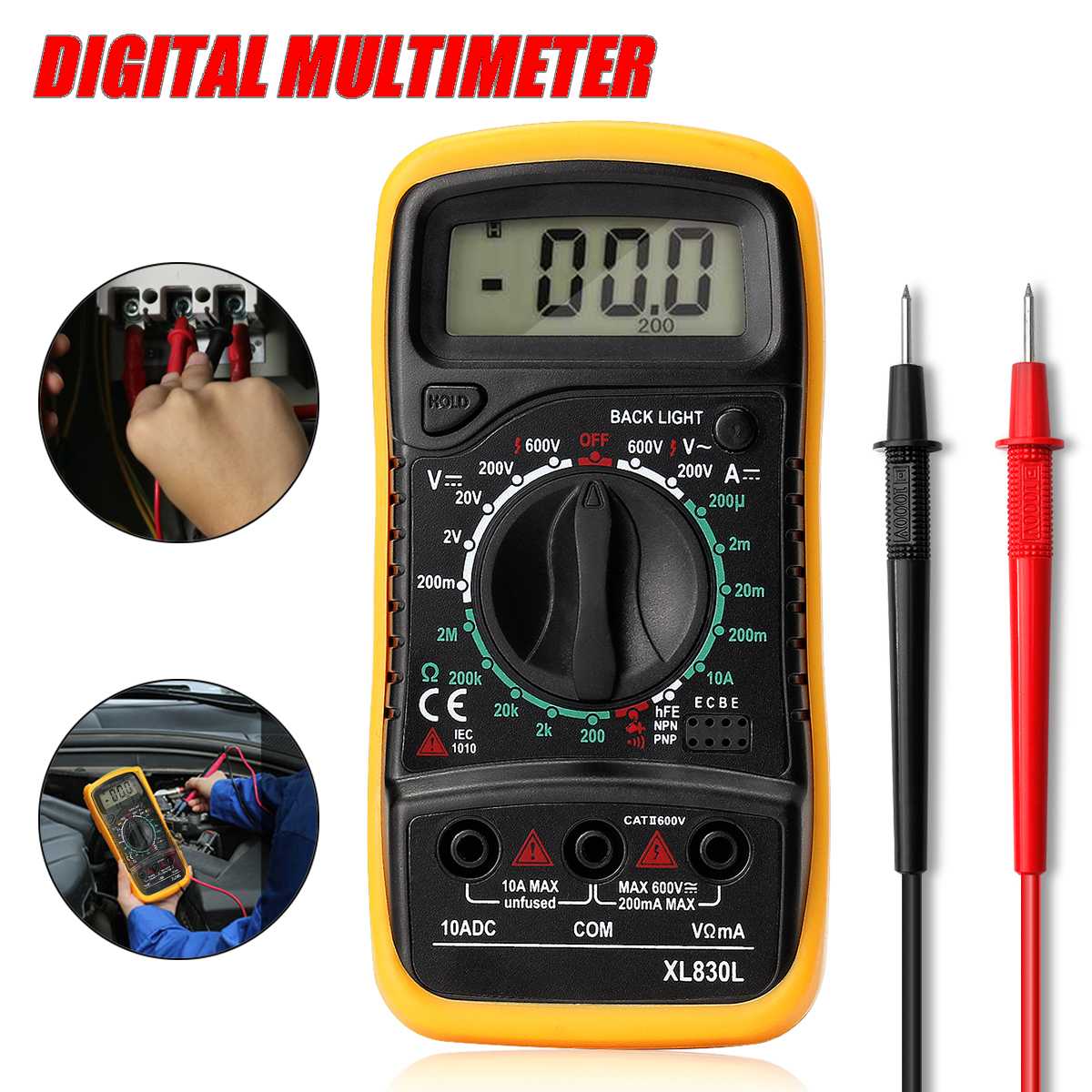 Zeast Draagbare Elektrische Digitale Multimeter Backlight Ac Dc Amperemeter Voltmeter Ohm Tester Meter Handheld Lcd Voltmeter Volt