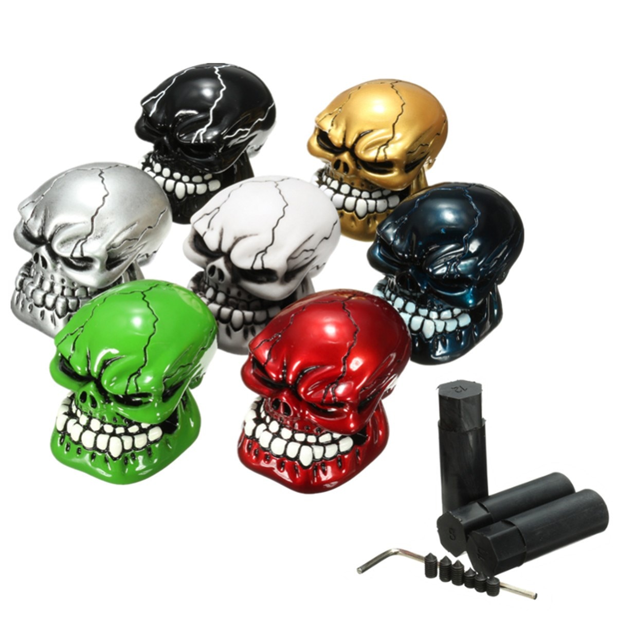 Palanca de cambios Universal con de calavera para coche, camión, Manua, perilla de palanca de cambios