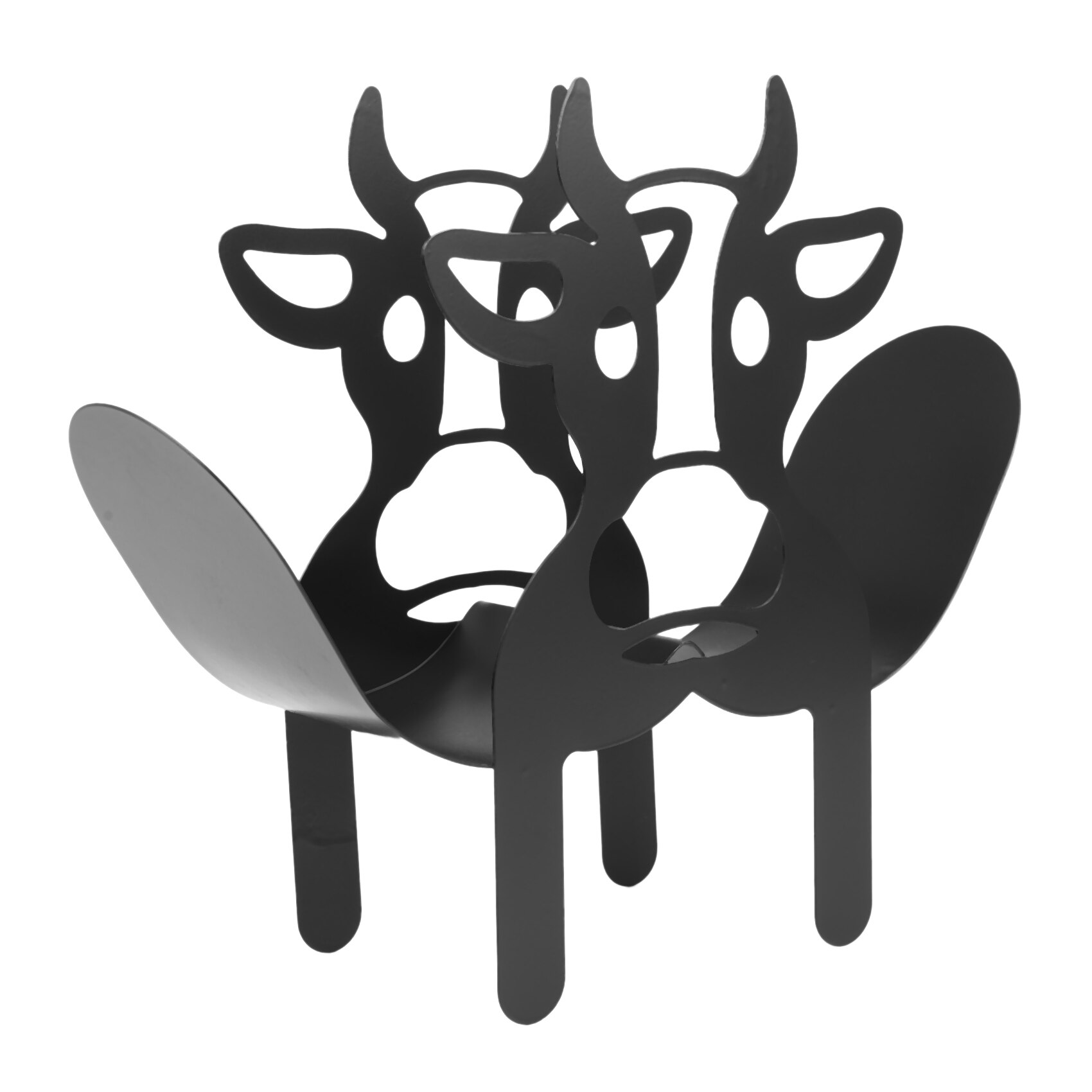 Porte-rouleau de papier toilette en vache noire, stockage de mouchoirs de salle de bain autonome,