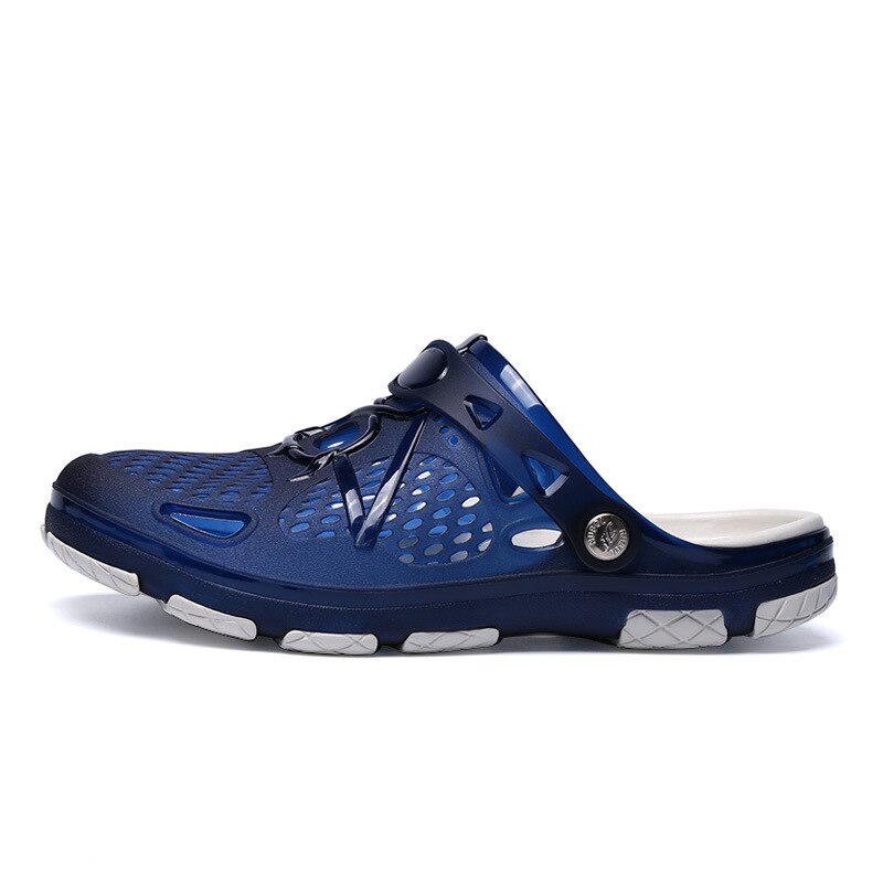 Mannen Sandalen Zomer Slippers Slippers Mannen Outdoor Strand Casual Schoenen Goedkope Mannelijke Sandalen Water Sch: Marine blauw / 7.5