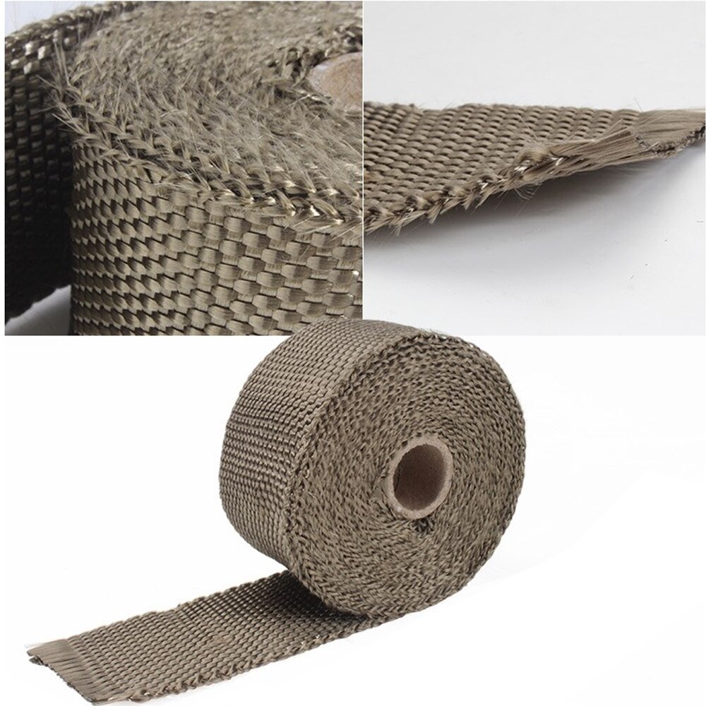 2"x 5Meter TITANIUM TURBO MANIFOLD HEAT EXHAUST THERMAL WRAP TAPE