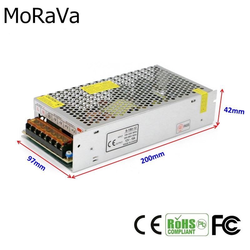 Voeding DC 12V 1A 2A 3A 5A 10A 12A 15A 20A 30A 40A Verlichting Transformator Voor LED Strip licht Schakelende Adapter Driver