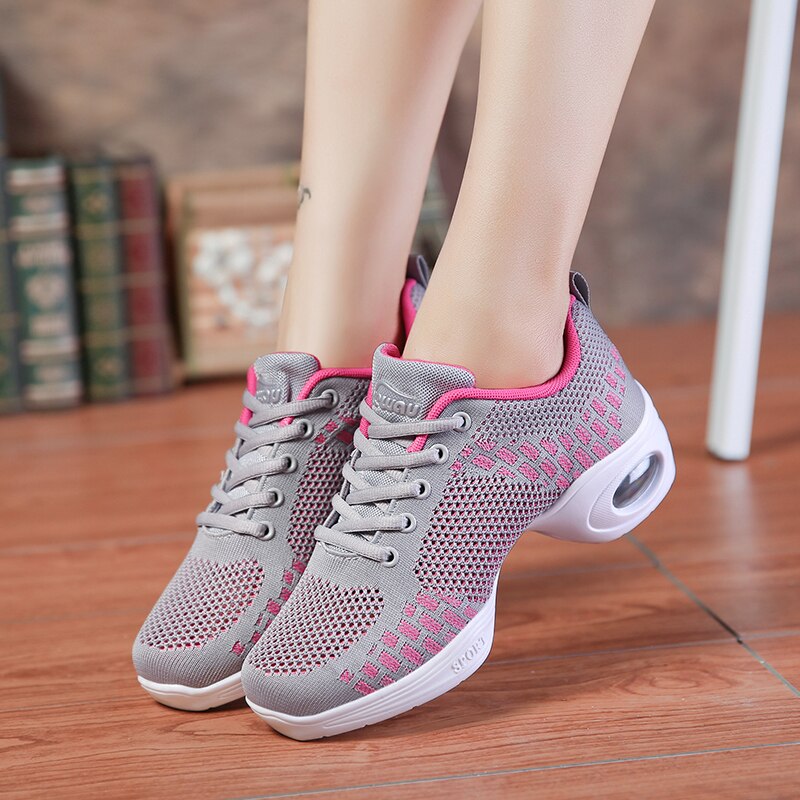 Sports Feature Soft Outsole Breath Dance Shoes Sneakers Woman Practice Shoes Modern Dance Jazz Shoes Sneakers Zapstos Feminino