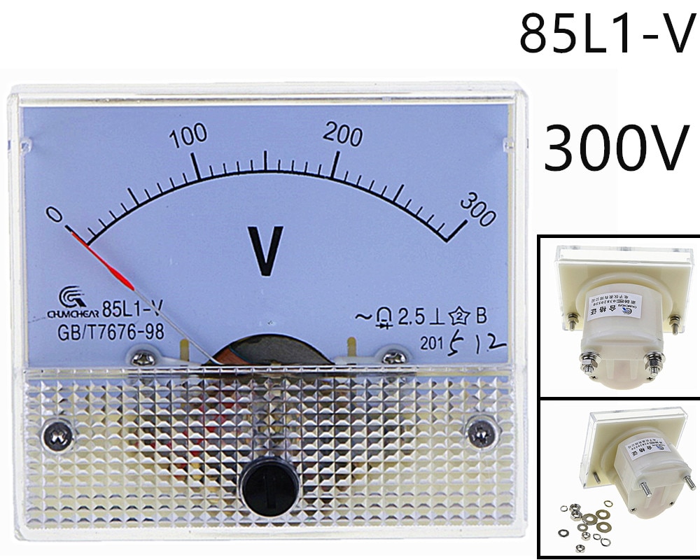 AC Analog Meter Panel 300V Volt meter Ammeters 85L1 0-300V Gauge