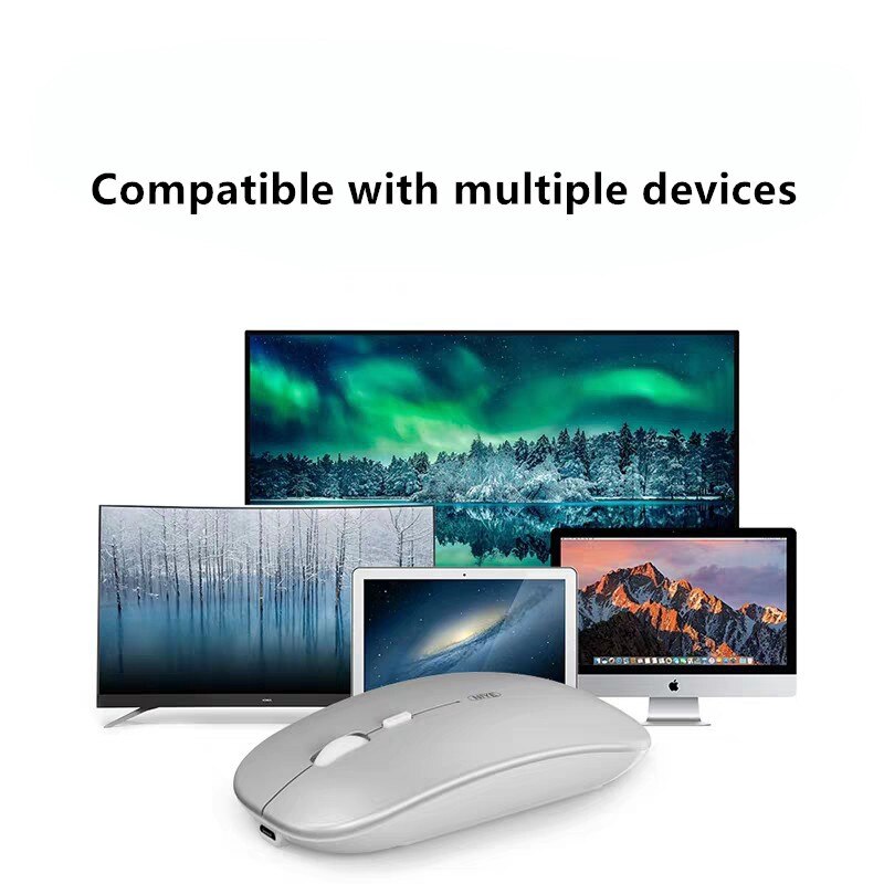 2.4G bezprzewodowa mysz komputerowa mysz Bluetooth Silent PC ergonomiczna Mause ładowalna mysz optyczne USB myszy do biura Laptop PC