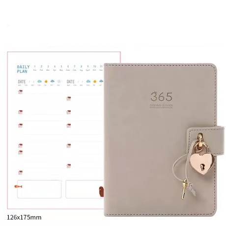 Cute Stationery Notebook 365 Planner Kawaii A5 Weekly Monthly Daily Diary Planner 2022 Notebooks or Journals School Supplies: 12