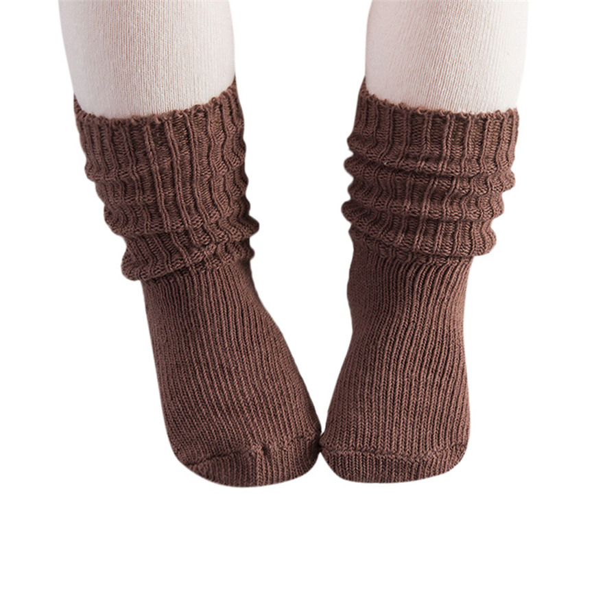 1 Pairs Sokken Baby Knie Katoen Zachte Effen Sokken Meisjes Jongens Winter Warm Houden Sok Gebreide Comfortabele Sockings