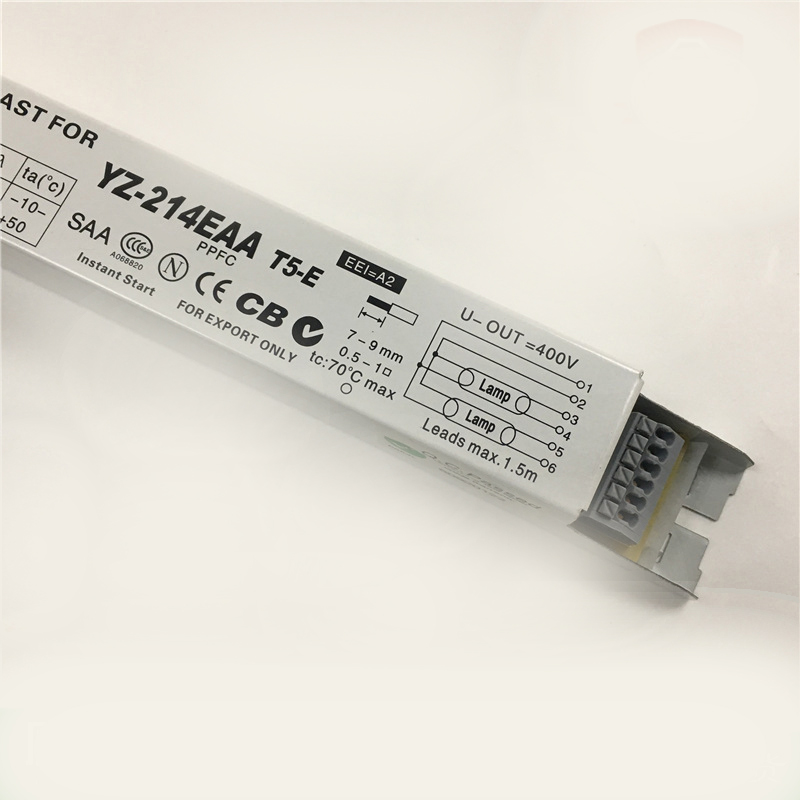 3 aaa yz -214 eaa  t5-e 14 wx 2 220v ac elektroniskt förkopplingsdon för lysrör och styrsystem för nödljus