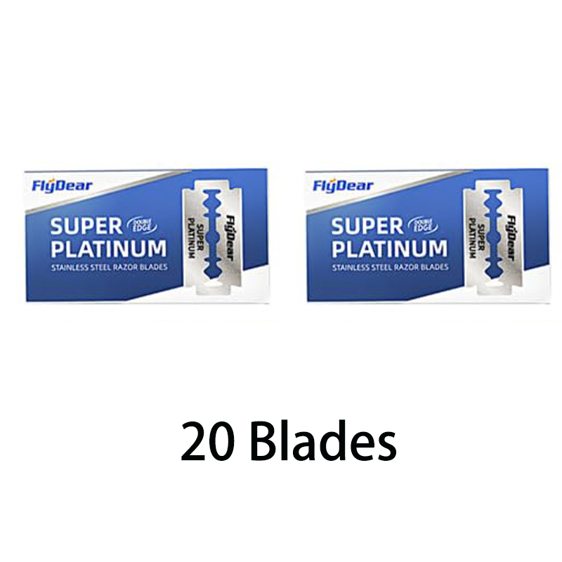 Old-fashioned double-sided razor blades Old-fashioned razor blades Manual razor blades Men's shaving razor blades: Silver