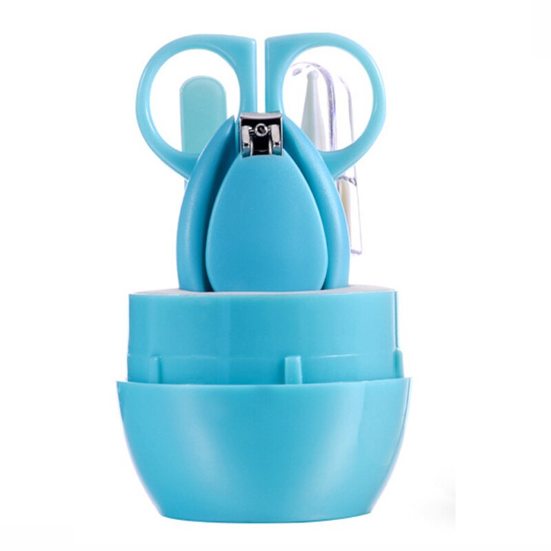 Elderly Children Pocket Finger Toe Nail Clipper Cutter with Magnifying Glass Trimmer Manicure Pedicure Care Scissors Tools: Blue