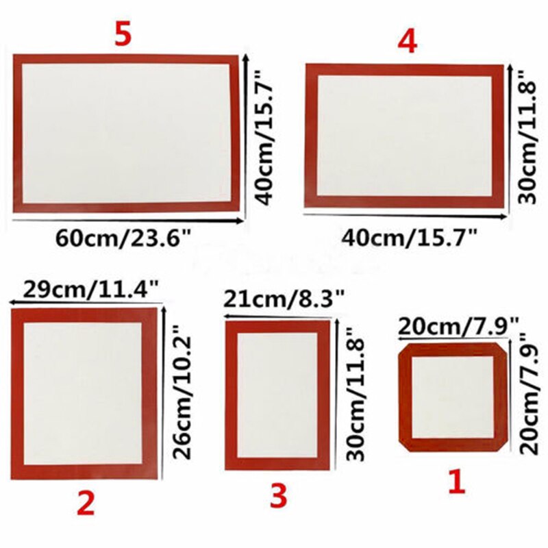 BEST Silicone Baking Rolling Mat Sheet Bakeware Oven Non Stick Cookie Tray Cooking Pastry Kitchen Tools Heat Resistant H1