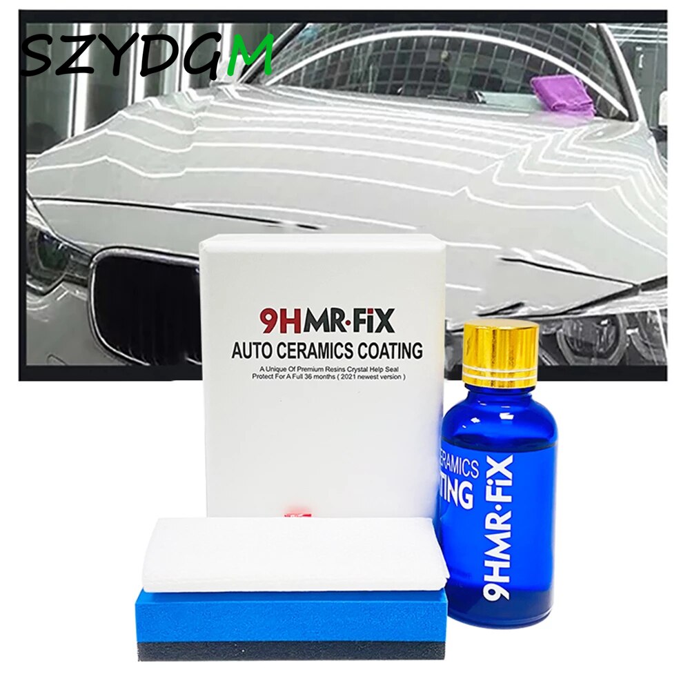 9H Flüssigkeit Glas Keramik Auto Beschichtung Wasserdicht Nano Keramik Autolack Pflege Flüssigkeit Anti-kratzen-Super Hydrophoben Glas beschichtung