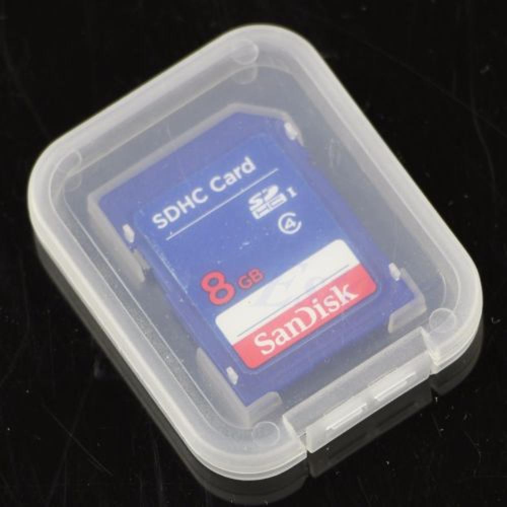 10PCS Tragbare Transparent Fall Halter Box Lagerung Klar Standard Speicher Kunststoff Karte Fall für Standard SD SDHC TF Speicher karte