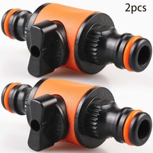 2PC Hose Pipe Tap Shut Off Valve Fitting Connector Garden Garden Quick Coupler Drip Irrigation ABS TPR Hose Connector