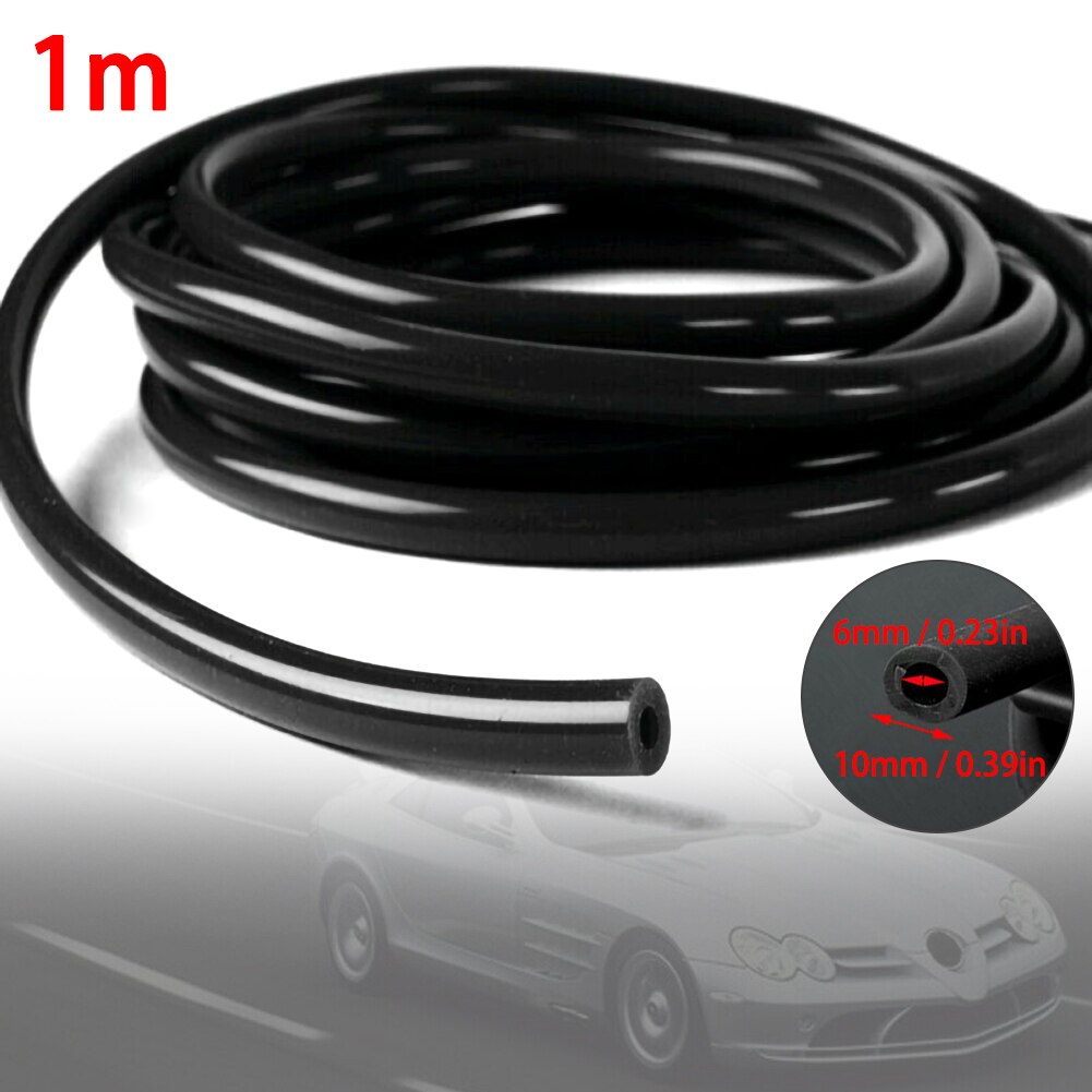 Brændstofslange 6mm 1/4 " tommer fuld silikone brændstof benzin olie luft vakuum slange rør rør rør bil tilbehør: Default Title