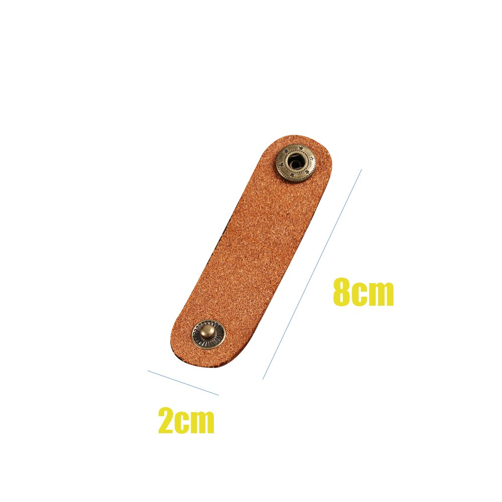 1pc 8*2cm headset øretelefon ledning bærbar usb kabel ledning læder vikler skrivebordsæt ledning arrangør hjem skole skrivebord manager