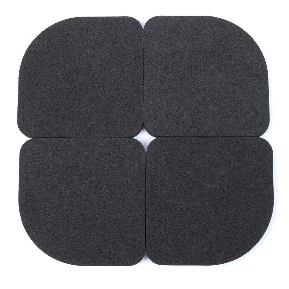 4 Pcs Black EVA Washing Machine Shock Mat Pads Refrigerator Shock Mute Pad Refrigerator Anti-vibration Noise Pad Non-slip Mats