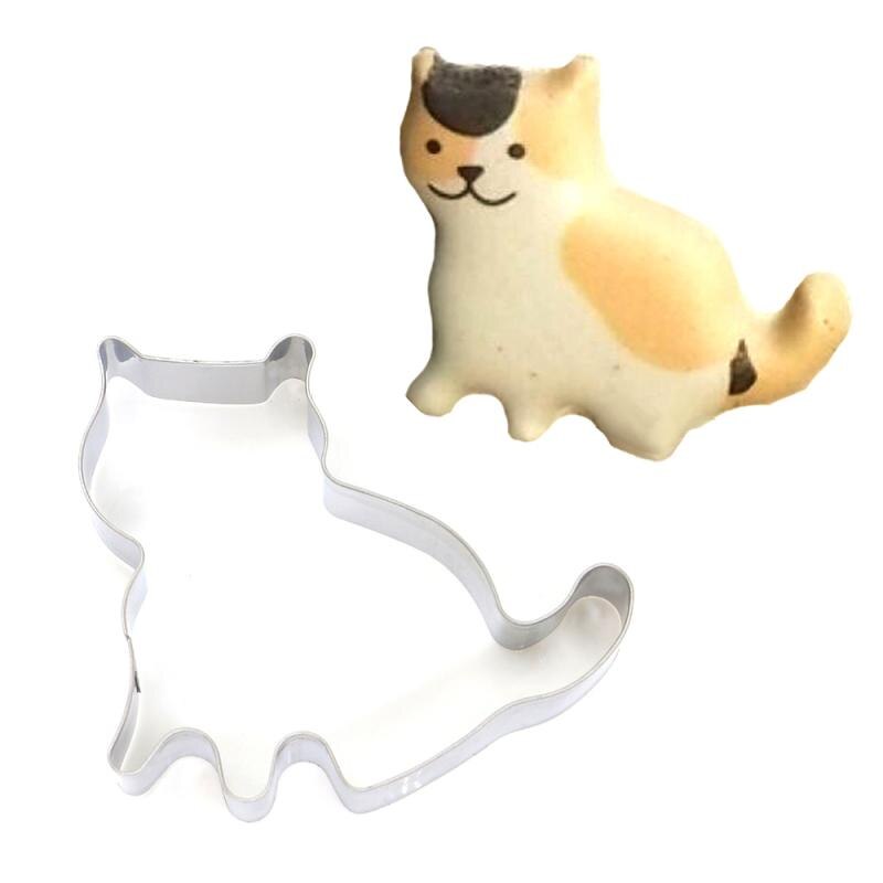 Kitchen Cookie Cutter Cat Shaped Aluminum Mold Sugarcraft Cake Biscuits Pastry Baking Cutter Mold Cake Decorating Tools: E